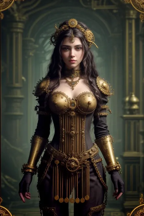 ASCII(best quality, masterpiece)1.3, hdr, 8k,
BREAK
Young Sammarinese woman adorned in intricate Dwemer-inspired clockwork jewelry, with brass gears and cogs woven into her hair and clothing. She stands proudly next to a miniaturized Dwemer machine, its intricate details and steam vents adding to the steampunk aesthetic. <lora:lcm_sd15:0.0> <lora:add_detail:0.75> <lora:lit:0.05> <lora:breastsizeslideroffset:-0.15> <lora:improve_backgrounds:0.5>