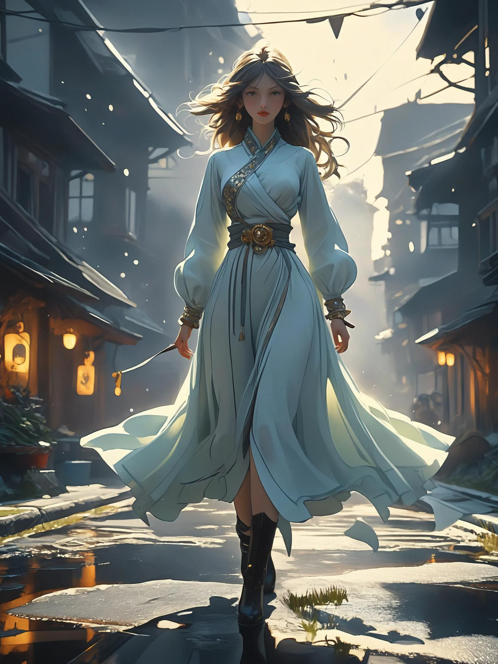 highly detailed and hyper realistic photo, by Bunny Yeager , by Ivan Bilibin , by Adrian Ghenie , a bleached, a human-like advanced female android , in the style of mandola art, limited dark palette, unusual dark colors, faded colors, atmospheric haze, highly dramatic cinematic lighting, motion blur, film grain, professional, excellent composition, finest details, maximized details, ultimate detail level, masterpiece, best quality
epic action, Unreal Engine, cinematic award winning artwork, many details, extreme detailed, full of details,Wide range of colors., dramatic, Dynamic,Cinematic,Sharp details, Insane quality. Insane resolution. Insane details. Masterpiece. 32k resolution. casting shadow style, cucoloris patterned illumination, dvr-lnds-sdxl, ral-dissolve, ral-ertmsphr, ral-porcelain, ral-pxlprtcl, Niji, aidma-niji