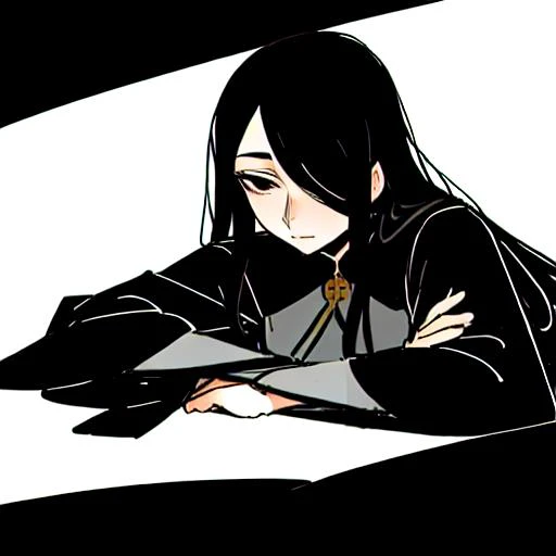 mature woman peasant, long black hair, medieval clothing, faceshot, motive from shoulder up, white background <lora:telepurte:1>
