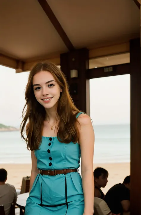 tv_Siobhan_MXAI, , laughing expression, wearing a summer dress, standing at a beach bar, tropical resort, colorful cocktails, golden hour,, (((epic-Ultra-HD-details, epic-Ultra-HD-highlights, upscaled-resolution, optimal)))