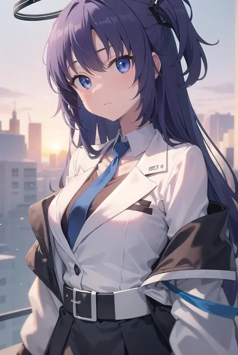 bluearchiveyuuka, <lora:yuuka-lora-nochekaiser:1>, 
yuuka, blue eyes, halo, purple hair, two side up, long hair,
BREAK belt, black gloves, black jacket, black skirt, blue necktie, gloves, halo, jacket, necktie, off shoulder, skirt, two-sided fabric, two-sided jacket, white belt, (white jacket:1.5),
BREAK looking at viewer, 
BREAK outdoors,
BREAK <lyco:GoodHands-beta2:1>, (masterpiece:1.2), best quality, high resolution, unity 8k wallpaper, (illustration:0.8), (beautiful detailed eyes:1.6), extremely detailed face, perfect lighting, extremely detailed CG, (perfect hands, perfect anatomy),