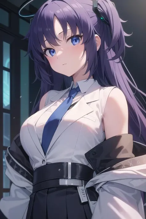 Woman;
cientist;
white labcoat;
black blouse;
Mid breasts;
purple eyes;
cabelo roxo;
(((Grandes orelhas de rabbit roxo;)))