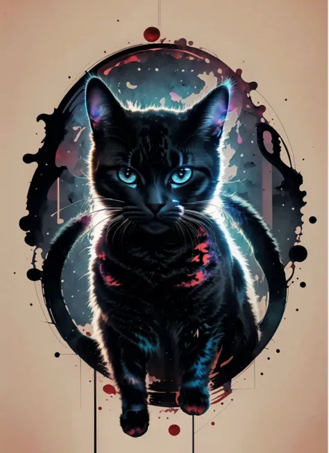 (highly detailed), 1girl. woman, aura, (cat:1.3), bj_Fault, black hair, ink <lora:ultrainstinct_v3_offset:1> <lora:Fault_art:0.8> <lora:ink-0.1-3-b28-bf16-D128-A1-1-ep64-768-DAdaptation-cosine:1>