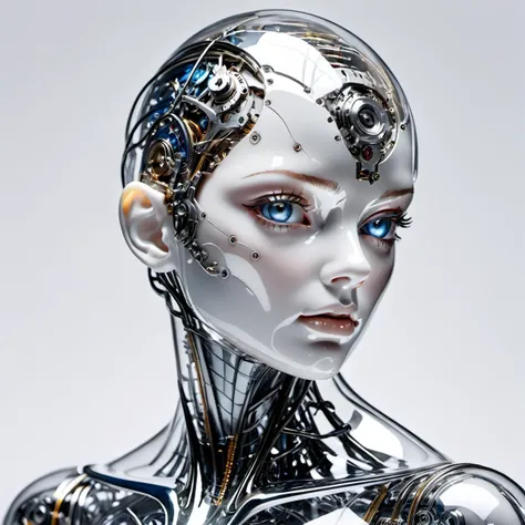 gear,Parts, transparent,a professional closeup, photo of a glass human, white background, transparent body, visible veins, highly detailed, head, upper body, breathtaking, high resolution, beautiful, highest quality, masterpiece, <lora:wanxiang:1>