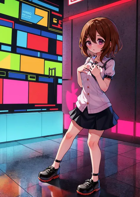 1girl, solo, standing, (hirasawa yui:1.2), hands on own chest, drunk, chiaroscuro neon lights, cyberpunk, cyberpunk city, graffiti, rain
<lora:dusty_dream_v1-000015-32rank:1>