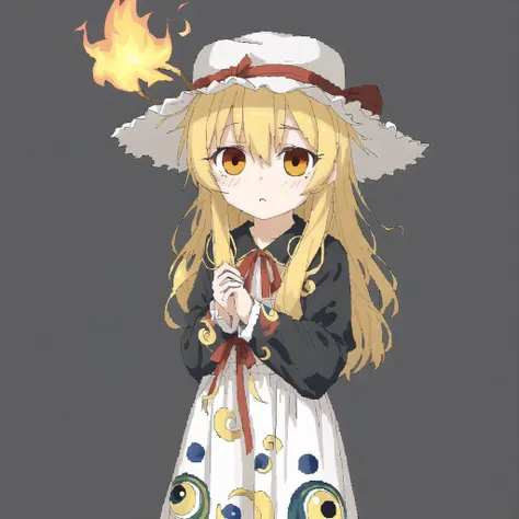 <lora:avas_jun_07-03--tsukumizu_yuu_005-095--ham_rifl_09-01:1>,
1girl, bangs, black sclera, blonde hair, cowboy shot, dissolving, dress, eyebrows visible through hair, flame print, gap, gradient, gradient eyes, hair between eyes, hat, hat ribbon, long hair, long sleeves, looking at viewer, mob cap, multicolored, multicolored eyes, open hand, pixel art, red pupils, ribbon, short eyebrows, solo, tabard, tea basira, thick eyebrows, torii, very long hair, violet eyes, white dress, wide sleeves, yellow eyes, yin yang print
