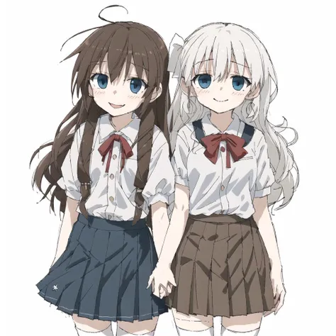 <lora:avas_jun_07-03--tsukumizu_yuu_005-095--ham_rifl_09-01:1>,
1boy, 1girl, blue eyes, brown hair, carrying, cover, cowboy shot, hair ribbon, long hair, open mouth, pleated skirt, princess carry, ribbon, skirt, smile, smirk, sweatdrop, thigh-highs, two side up, white hair