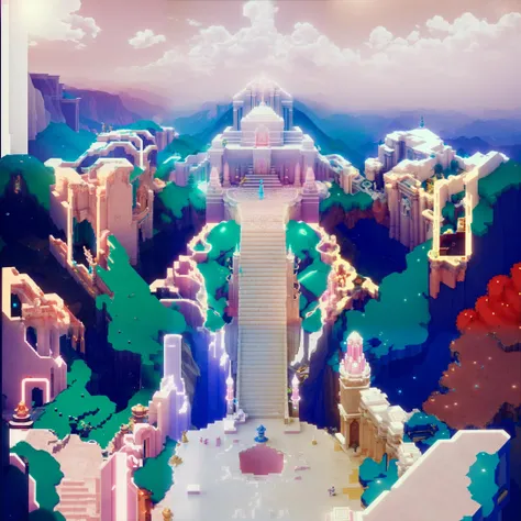grand temple overlook, 3d octane render, unreal engine, vivid color, architecture, masterpiece, video game, isometric, very intricate and detailed, <lora:lowra_v10:0.8>, hdr
