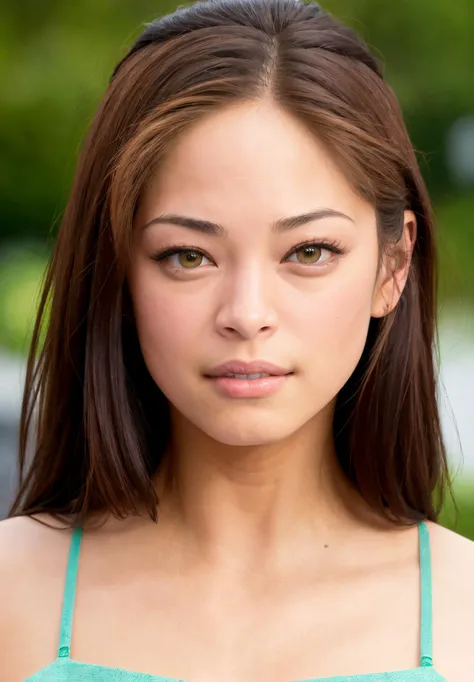 1 girl、超High resolution, retina, Accurate, masterpiece, Anatomically correct, Super Detail, Textured skin,Realistic skin texture,Age 35,Mature Woman, Attention to detail, high quality, High resolution, 8k、Big double eyelids、nose、The focus is on the mouth、close-up focus on face、Brown Hair、Long face,empty eyes, half-closed eyes, sleepy, unconsciou,