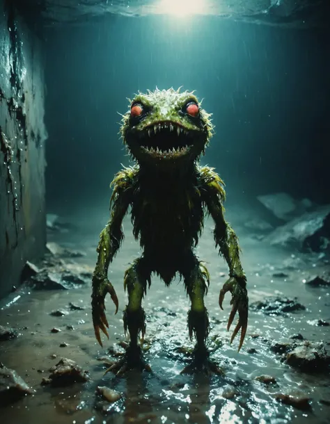 yikes!, surreal bizarre tiny bright creature, photorealistic, octane render, ralph horsley