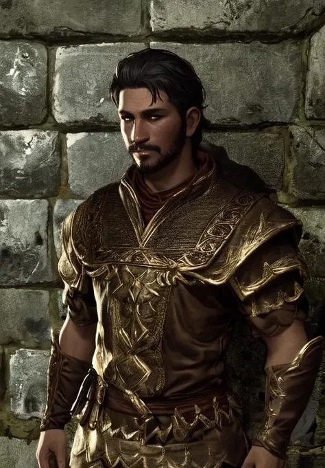 <lora:Imperials-Male:0.8>, Imperials-Male, solo, black hair, 1boy, facial hair, rock, (masterpiece, best quality, absurdres, detailed, ultra-detailed:1.3), (trending on CGSociety, trending on pixiv, contest winner:1.3)