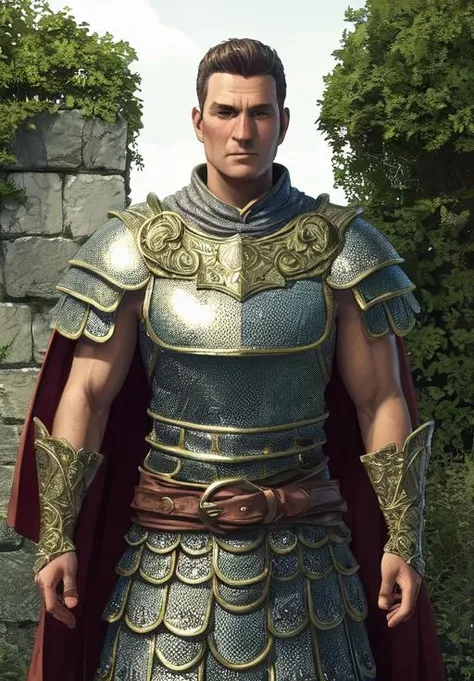 <lora:Imperials-Male:0.8>, imperials-male, 1man, solo, portrait, strong, chainmail, cape,, (masterpiece, best quality, absurdres, detailed, ultra-detailed:1.3), (trending on CGSociety, trending on pixiv, contest winner:1.3)