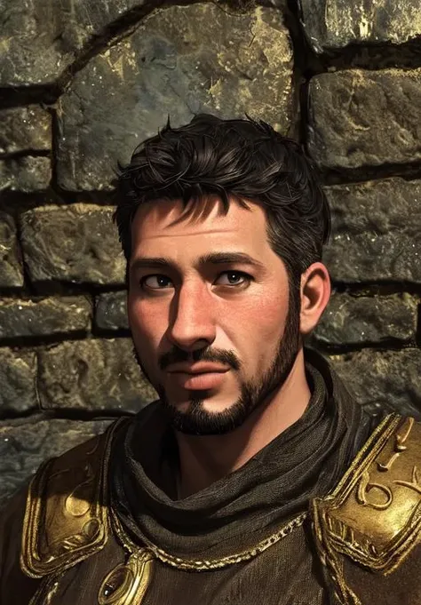 <lora:Imperials-Male:0.8>, Imperials-Male, solo, black hair, 1boy, facial hair, rock, (masterpiece, best quality, absurdres, detailed, ultra-detailed:1.3), (trending on CGSociety, trending on pixiv, contest winner:1.3)