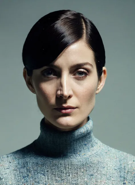 analog style, modelshoot style, A stunning intricate full color portrait of (sks woman:1),wearing a black turtleneck, epic character composition, by ilya kuvshinov, alessio albi, nina masic, sharp focus, natural lighting, subsurface scattering, f2, 35mm, film grain, <lora:locon_carrie_v1_from_v1_64_32:1.3>