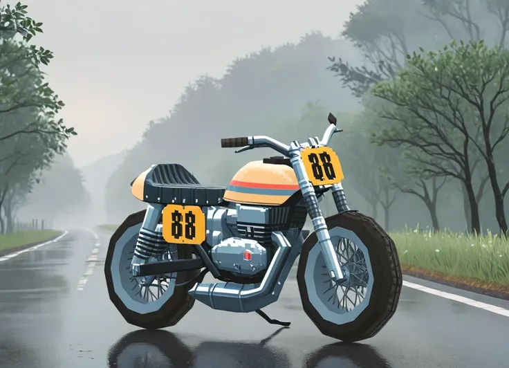 obc15 Motorcycle <lora:15_vehicle_obc15:1.0> on a road,
outside, cloudy,
nature at background, professional, realistic, high quality,
Misty morning with dew, <lora:general_vehicle:-0.10>