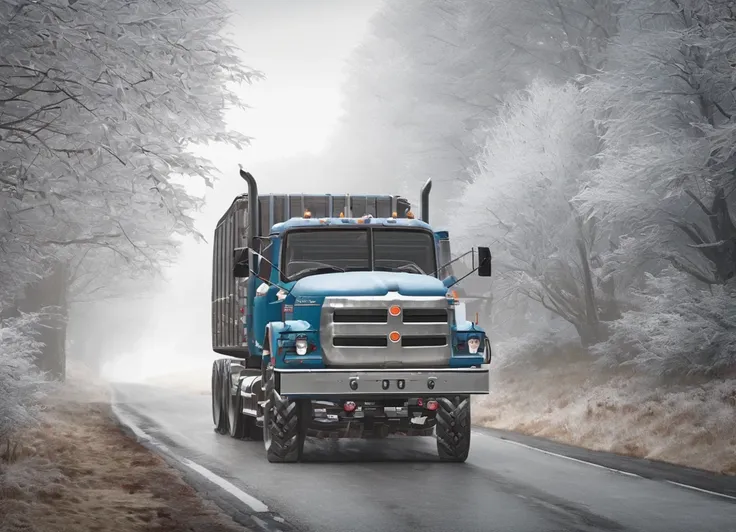 obc13 Truck <lora:13_vehicle_obc13:1.0> on a road,
outside, matte,
nature at background, professional, realistic, high quality,
Morning frost and fog, <lora:general_vehicle:-0.05>