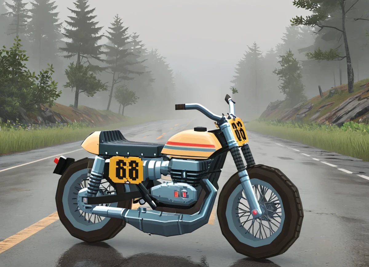 obc15 Motorcycle <lora:15_vehicle_obc15:1.0> on a road,
outside, dilapidated,
nature at background, professional, realistic, high quality,
Overcast with fog patches, <lora:general_vehicle:-0.05>