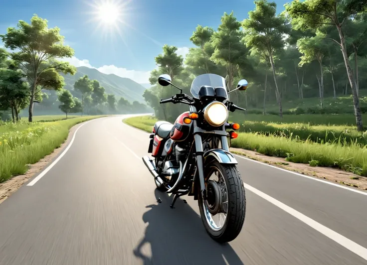 obc02 Motorcycle <lora:02_vehicle_obc02:1.0> on a road, 
outside, shaky,
nature at background, professional, realistic, high quality,
Sunny with light breeze, <lora:general_vehicle:-0.20>