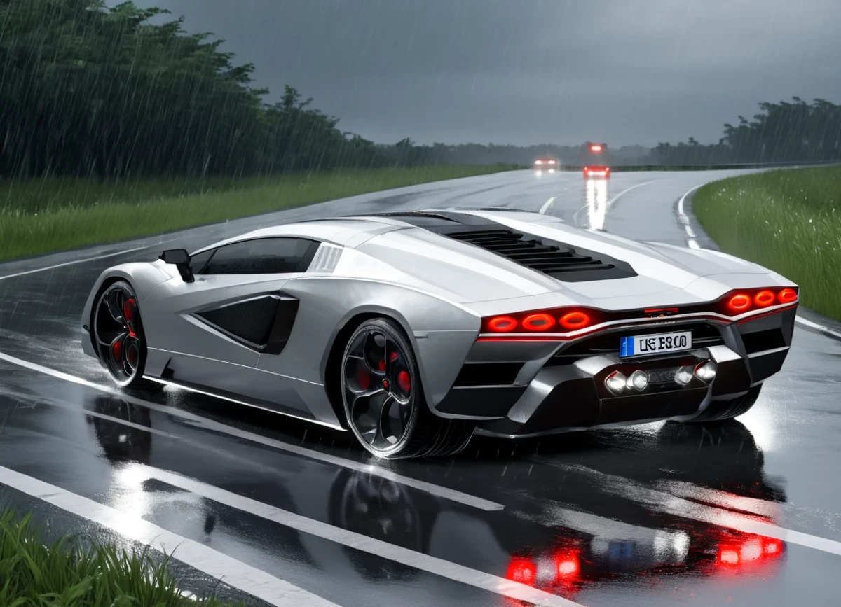 obc05 Car <lora:05_vehicle_obc05:1.0> on a road,
outside, futuristic,
nature at background, professional, realistic, high quality,
Torrential rain and thunder, <lora:general_vehicle:-0.15>