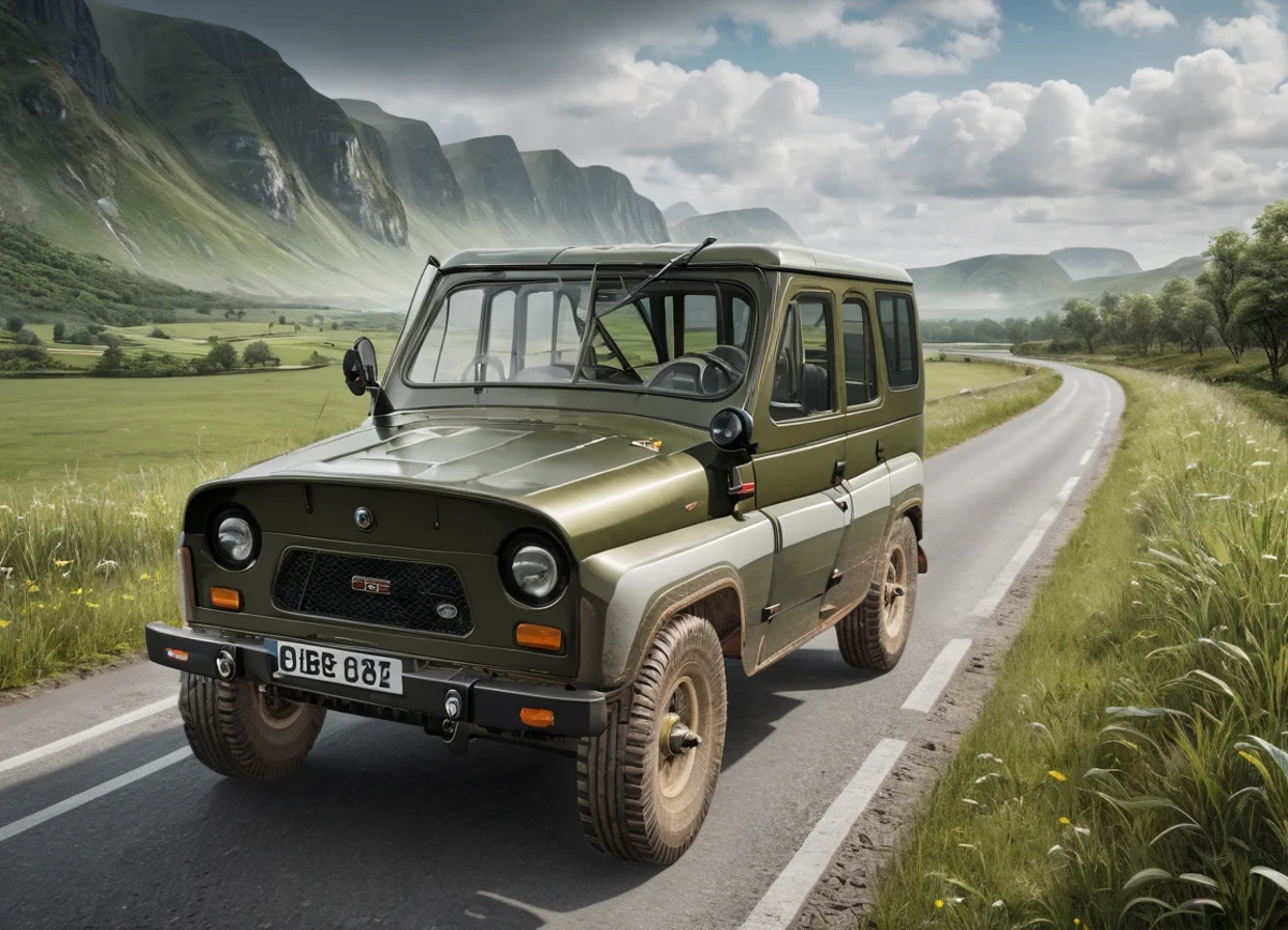 obc19 SUV <lora:19_vehicle_obc19:1.0> on a road,
outside, glib,
nature at background, professional, realistic, high quality,
Cloudy with occasional sun, <lora:general_vehicle:-0.25>