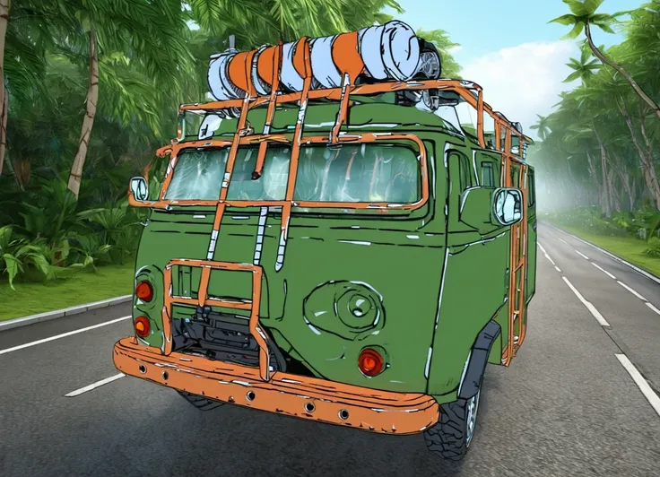 obc21 Van <lora:21_vehicle_obc21:1.0> on a road,
outside, futuristic,
nature at background, professional, realistic, high quality,
Tropical storm conditions, <lora:general_vehicle:-0.25>