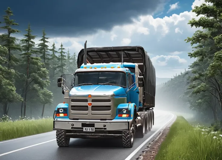 obc13 Truck <lora:13_vehicle_obc13:1.0> on a road,
outside, terrifying,
nature at background, professional, realistic, high quality,
Clear sky after storm, <lora:general_vehicle:-0.25>