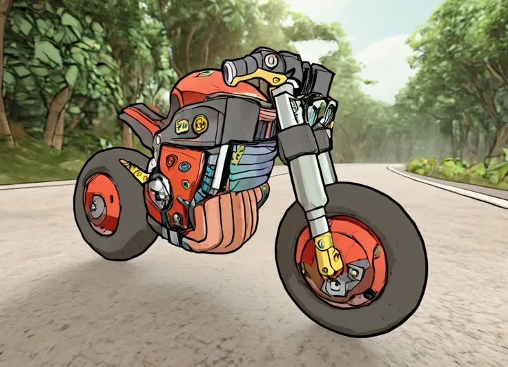obc24 Motorcycle <lora:24_vehicle_obc24:1.0> on a road,
outside, futuristic,
nature at background, professional, realistic, high quality,
Tropical storm conditions, <lora:general_vehicle:-0.25>
