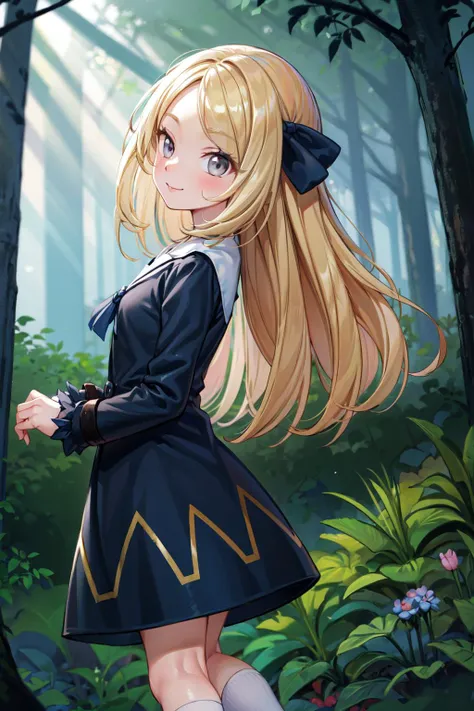 1girl,pussy,outdoors,embarrassed,solo,blonde_hair,sensitive,long_hair,open_mouth,skirt,hair_bun,red_eyes,school_uniform,socks,bow,pleated_skirt,kneehighs,ahoge,:d,long_sleeves,grey_skirt,blush,breasts,black_socks,hair_bow,frills,standing,general,questionable,explicit,crotch_rub,(masturbation:1.5),(pussy_juice:1.4),female_masturbation,skirt_lift,pussy_juice_drips_on_the_floor,spread_pussy,expensive_solve, clear_image, expensive_Trust on C, 8k, Sparkling, beautiful_detailed_face_and_eye, (On BL:1.25), 白 eye,