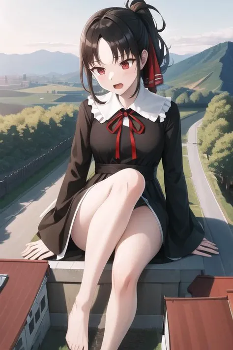 <lora:giantess:1>, giantess looming over a house, kneeling, partially obscured, buildingseat, building seat, sitting on top of a house, one leg obscured, 1leg
one house, spread legs:1.5, legs spread:1.5
masterpiece, best quality, highres, aakaguya, short hair, folded ponytail, hair ribbon, parted bangs, red ribbon, white collar, neck ribbon, black dress, black shirt, long sleeves, black sleeves, open mouth, embarrassed, shy, small breasts, small butt, <lora:shinomiya_kaguya_v1:0.6>
GTS, giantess, 1girl, solo, (Kneeling over a building), partially obscured, countryside, nature, rural, grass, mountains in the background, daytime, outdoors, partially obscured:3, looking down, fence in the foreground, building between legs, trees,
BREAK (16k, highres, high quality, masterpiece, ultra detailed, perfect lighting:1.1), , detailed red eyes, perfect red eyes,
masterpiece, best quality, 1girl, solo,
destruction, rampage, debris, rubble,