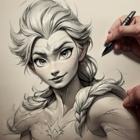 (ink wash drawing:1.3), india ink (medium), brush, value ranges, wash techniques, (1man, m4n2, a male:1.2), (male, man, boy, masculine:1.2)(disney frozen, elsa, anna:1.2),** <lyco:GoodHands-beta2:0.8>, (masterpiece, best quality, detailed:1.3), (ornate details:1.3)
