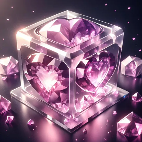 <lora:GemTech-22:0.8>, gemtech , scifi, internal reflections , transparent, inner details , rose quartz ,
(simple background:1.3), (cube:1.1), heart shape , weighted companion cube,