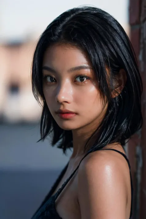 (masterpiece, best quality, beautiful quality, photorealistic, detailed lighting, extremely detailed skin, extremely detailed hair, shadows, 8k, a picture of a woman, black hair, upper body, 1girl, looking at viewer, fcPortrait:1.2), <lora:add_detail:1>, <lora:koikeeiko_lora-07:0.9:OUTALL>