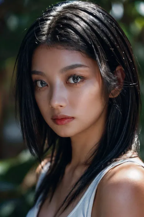 (masterpiece, best quality, beautiful quality, photorealistic, detailed lighting, extremely detailed skin, extremely detailed hair, shadows, 8k, a picture of a woman, black hair, upper body, 1girl, looking at viewer, fcPortrait:1.2), <lora:add_detail:1>, <lora:koikeeiko_lora-07:0.9:OUTALL>