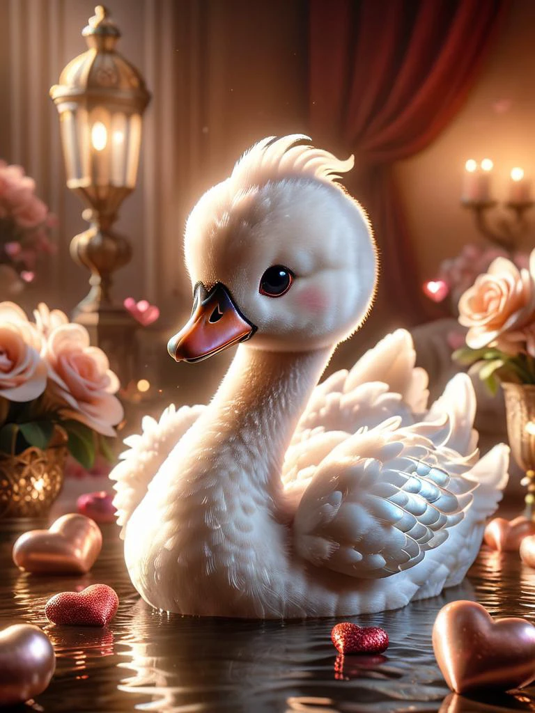 award-winning photography of a ral-smlvltnpls swan with graceful elegance, glowing, whimsical, enchanted, magical, fantasy art concept, intricate details, masterpiece, best quality, realism, hyper realistic, <lora:ral-smlvltnpls-sdxl:0.8>