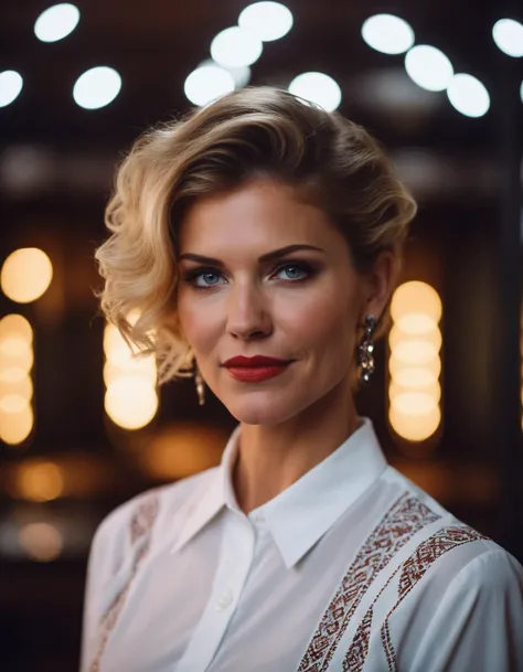 cinematic photo an exquisite portrait photograph, 85mm medium format photo of ((ohwx woman)) with a classic haircut <lora:triciahelfer_dh128_v1:1> . 35mm photograph, film, bokeh, professional, 4k, highly detailed