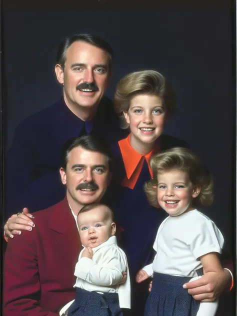 an embarassing family portrait, photography from 1980s kodachrome style realistic