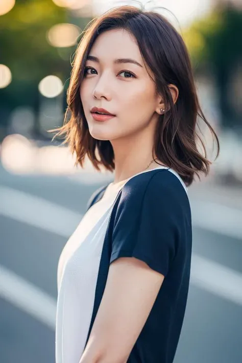 dressed, (photo realistic:1.4), (hyper realistic:1.4), (realistic:1.3),
(smoother lighting:1.05), (increase cinematic lighting quality:0.9), 32K,
1girl,20yo girl, realistic lighting, backlighting, light on face, ray trace, (brightening light:1.2), (Increase quality:1.4),
(best quality real texture skin:1.4), finely detailed eyes, finely detailed face,
(tired and sleepy and joy), (laugh:0), face closeup, t-shirts,
(Increase body line mood:1.1), (Increase skin texture beauty:1.1)
<lora:llfwangluodan:0.8>