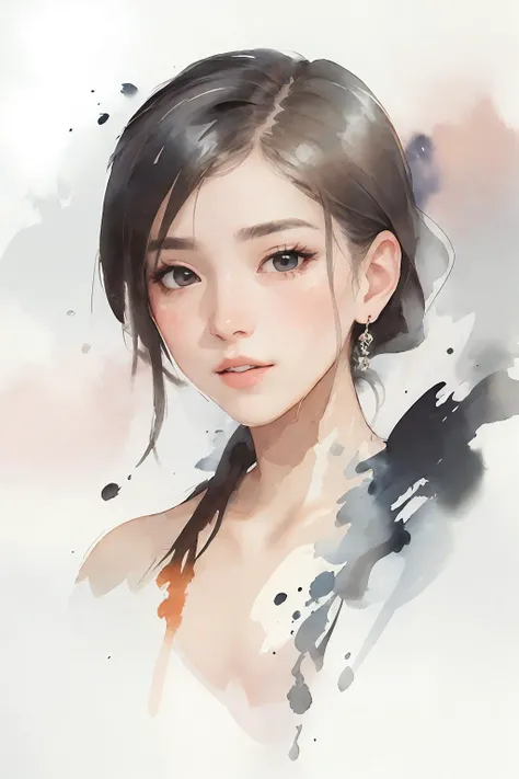 stechu,(white background:1.4), ((tachi-e)), original,(illustration:1.1),(best quality),(masterpiece:1.1),(extremely detailed CG unity 8k wallpaper:1.1), (colorful:0.9),(panorama shot:1.4),(solo:1.2), (ink splashing),(color splashing),((watercolor)), clear sharp focus,{ 1girl standing },((korean style )),flower background,outdoors,rocks, looking at viewer, make happy expressions,soft smile,pure,beautyfull detailed face and eyes,beautyfull intricacy clothing decorative pattern details, black hair,black eyes,colorwater <lora:Colorwater_v1:0.7>