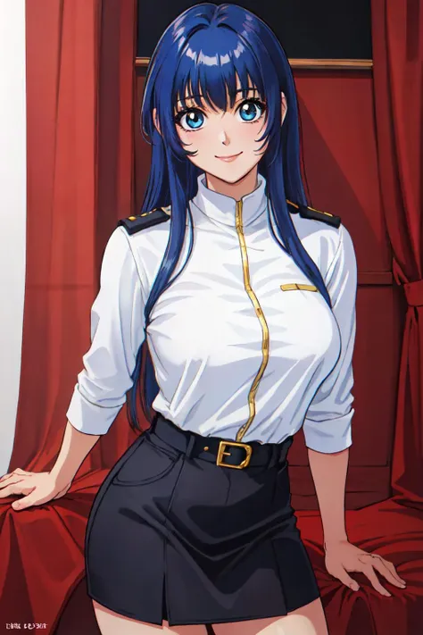 <lora:yurikaeroV1:0.5>yurika_misumaru, nadeshiko, nedeshiko uniform,breasts, large breasts,long hair, blue hair, navle, skirt,
(best quality, masterpiece, RAW photo,ultra-detailed:1.2), <lyco:GoodHands-beta2:1.0>,1girl,solo,looking at viewer,smile