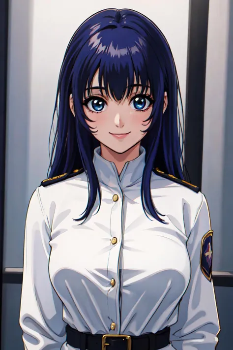 <lora:yurikaeroV1:0.5>yurika_misumaru, nadeshiko, nedeshiko uniform,breasts, large breasts,long hair, blue hair,
(best quality, masterpiece, RAW photo,ultra-detailed:1.2), <lyco:GoodHands-beta2:1.0>,1girl,solo,looking at viewer,smile
