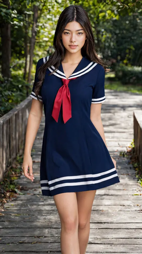 masterpiece, Best quality, masterpiece, ultra high res, (photorealistic:1.4), raw photo, 1girl, wearing sailor dress,