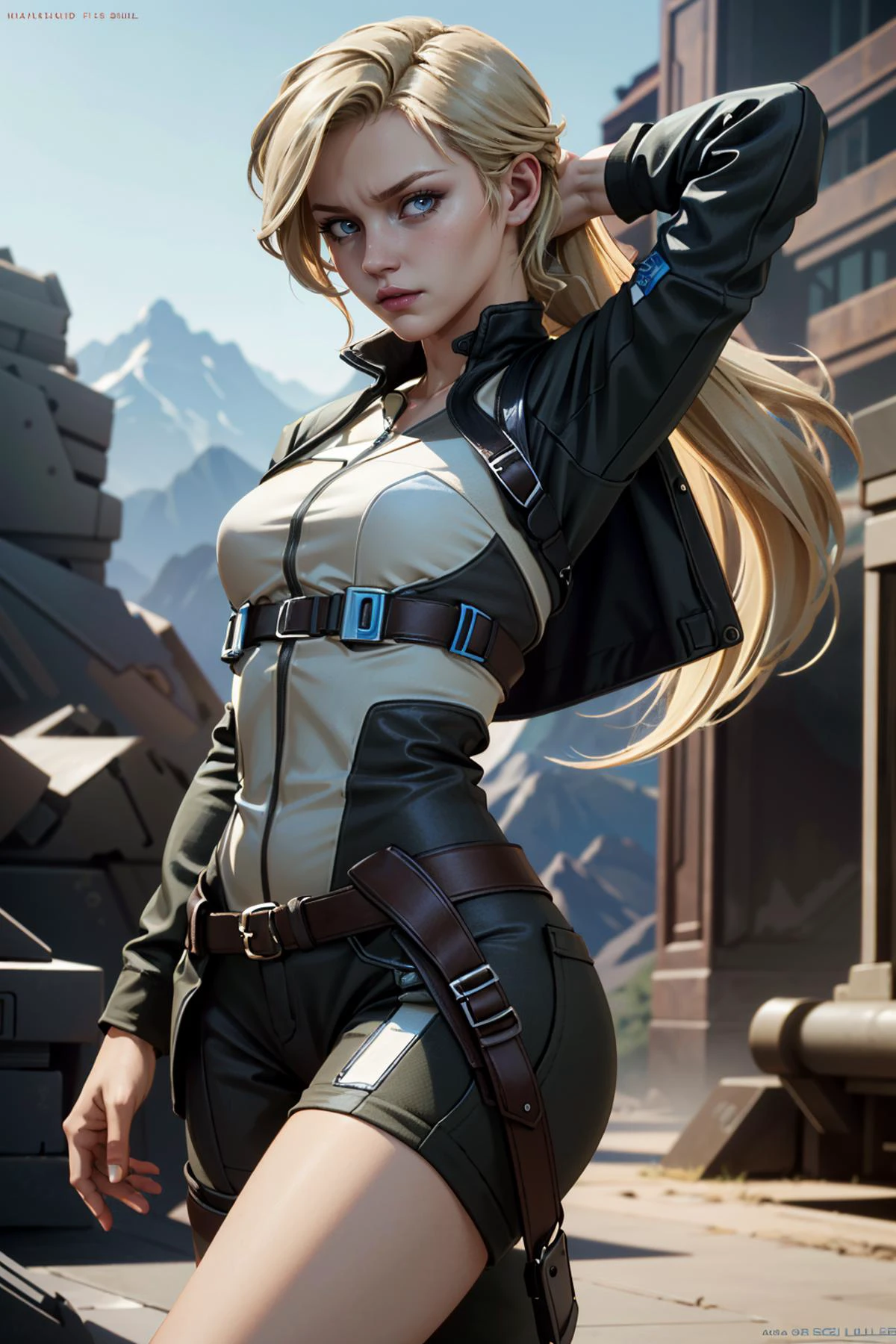 ((ultra detailed, masterpiece, absurdres))
<lora:MKCassie:0.8>
MKCassie, 1girl, looking at viewer, long hair, blonde hair, as the cover model for a fashion magazine, fierce pose, wearing a bold and edgy outfit