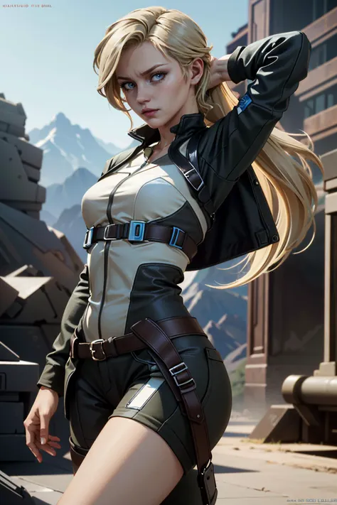 ((ultra detailed, masterpiece, absurdres))
 <lora:MKCassie:0.8>
MKCassie, 1girl, looking at viewer, long hair, blonde hair, as the cover model for a fashion magazine, fierce pose, wearing a bold and edgy outfit