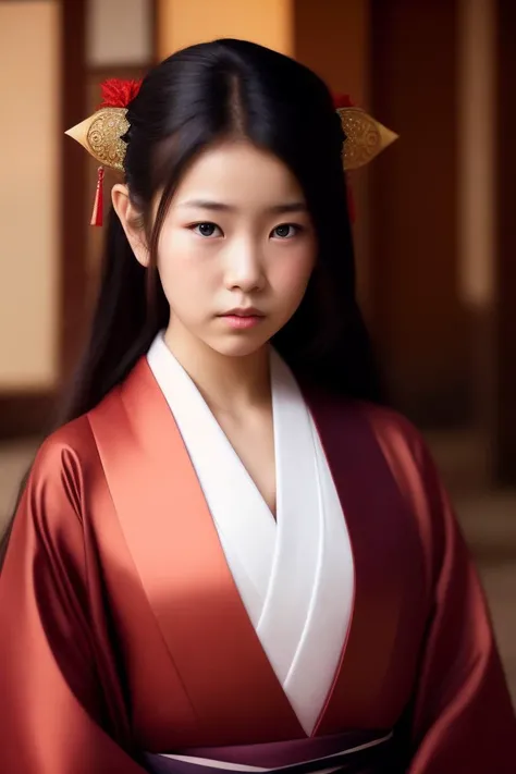 a profesional picture of 1girl Bajri - very young delicate girl from japan, she has big black slanted eyes and black very long hair. She wear kimono with exposed left breast. She has small breasts and white skin, fit body. Kimono is brack and red with dragon pattern. She has pierced nose and ears. BREAK, ultrasharp, ultradetailed, perfect quality, masterpiece, intricated details, ultra clear, <lora:add_detail:0.4>, <hypernet:sxzBloom_sxzBloom:0.3>, AS-YoungerV2 hotify, vivid colors by Wim Delvoye by Anna Dittmann <lora:WitchcraftPunkAI:0.77> WitchcraftPunkAI