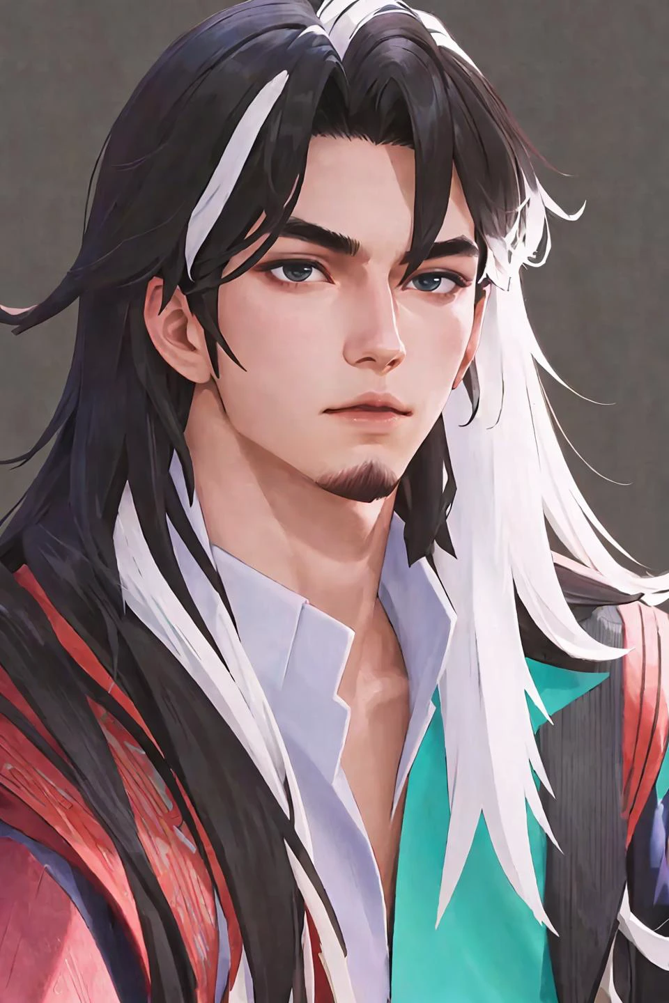 face,guanyu,bangs,Streaked hair,1boy,masterpiece, best quality, <lora:guanyu-v6-000025:0.9>