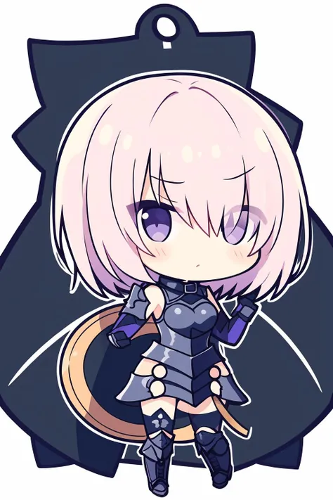 Chibi, portrait of serious Mash, determined look, holding shield, mad look,
kyrieshielder, hair over one eye, armored dress, thighhighs, boots, elbow gloves, bare shoulers
<lora:fate_mashkyrielight_v2:0.7>
