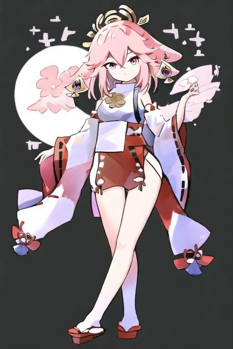 Girl, Yae miko, japanese clothes, full body, Master piece, ultraHD