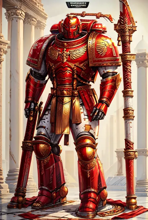 primaris, full body shot, battlefield background, standing, holding polearm, roman_shield, romanworld, template, senate, marble_floor, toga, praetorian_guard,