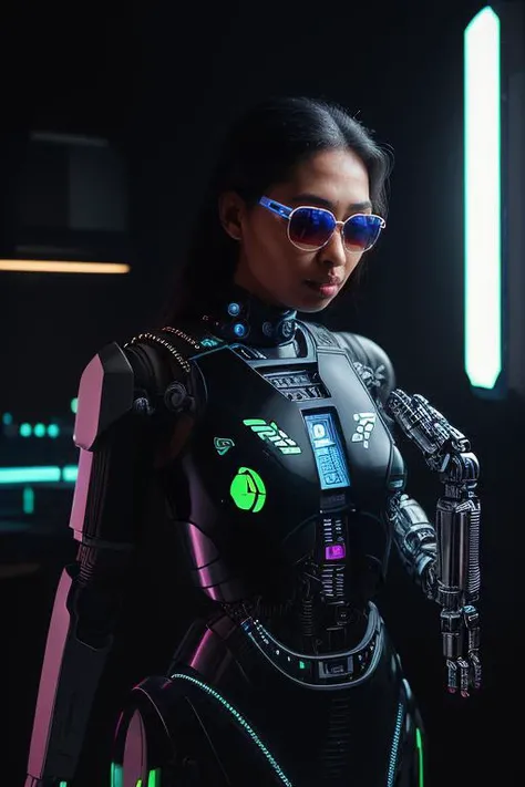 DEN_itzzmarz_SG,
(woman with a (robot arm:1.2) and (mechanical limbs:1.2) wearing sunglasses, human body, (android:1.2), (robot arm:1.2), machinery, (cyberpunk:1.2), punk:1.2),
bokeh, f1.4, 40mm, photorealistic, raw, 8k, textured skin, skin pores, intricate details  <lora:epi_noiseoffset2:1>, epiCRealism