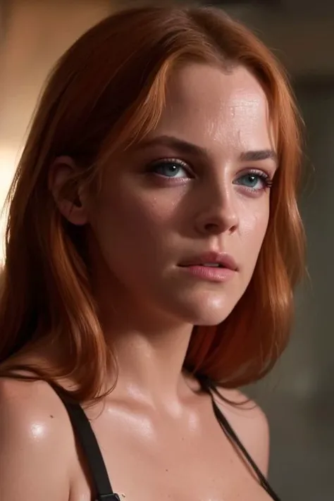 (closeup:1.0) photo of (CR-RileyK3ough-frankyfrank2k:0.9) as a (young:1.0) woman, (oiled shiny skin:1.0), (tilted angle shot:1.0), (slick hair:1.0),
(8k uhd:1.0), (best quality:1.0), (masterpiece:1.0), (sharp focus:1.0),